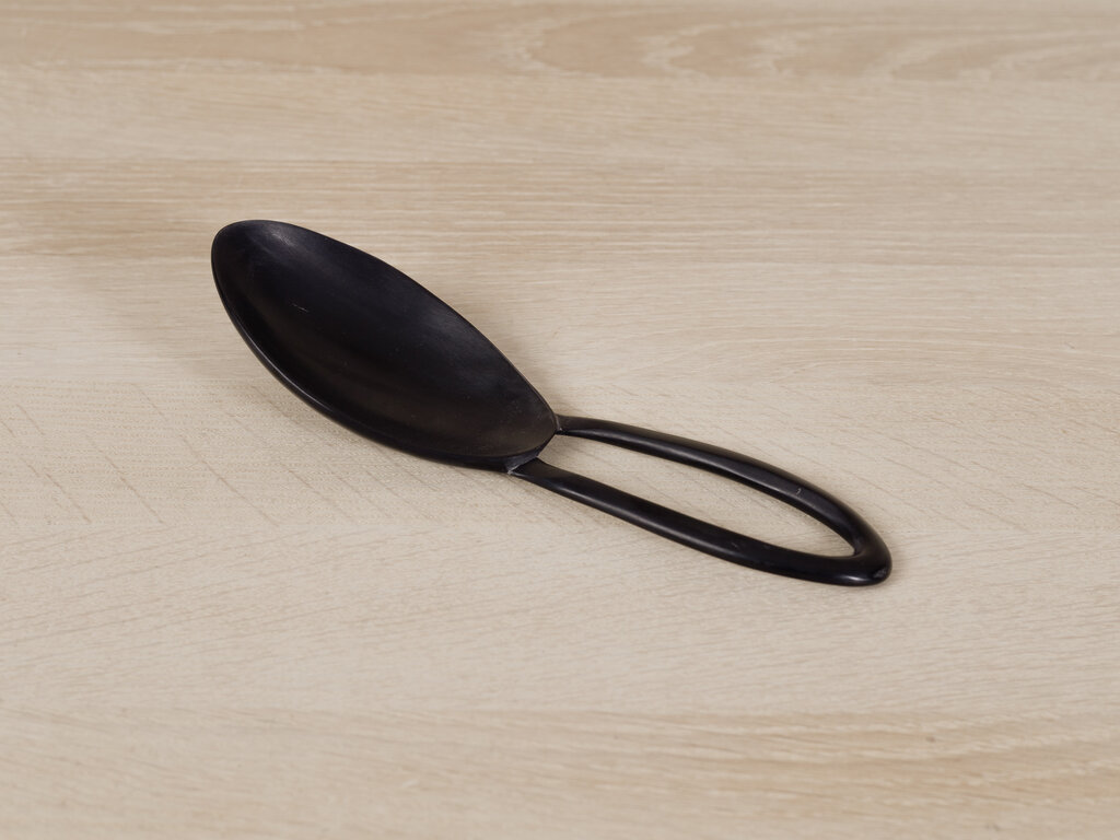 Jurgen Lehl Black Horn Open Handle Spoon