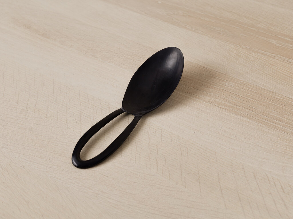 Jurgen Lehl Black Horn Open Handle Spoon