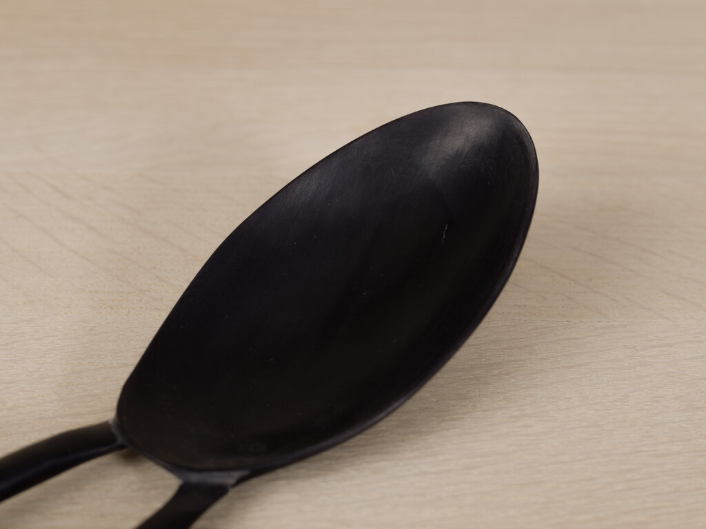 Jurgen Lehl Black Horn Open Handle Spoon