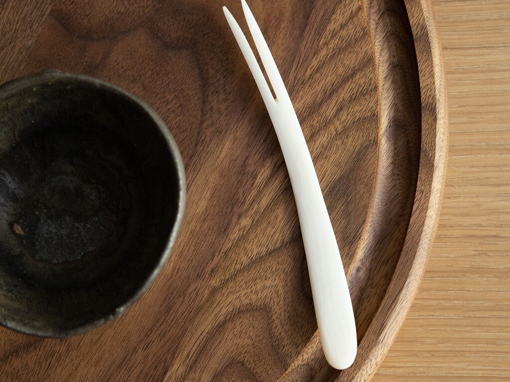 Jurgen Lehl Hand Carved Shell Fork