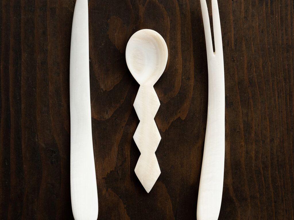 Jurgen Lehl Hand Carved Shell Spoon