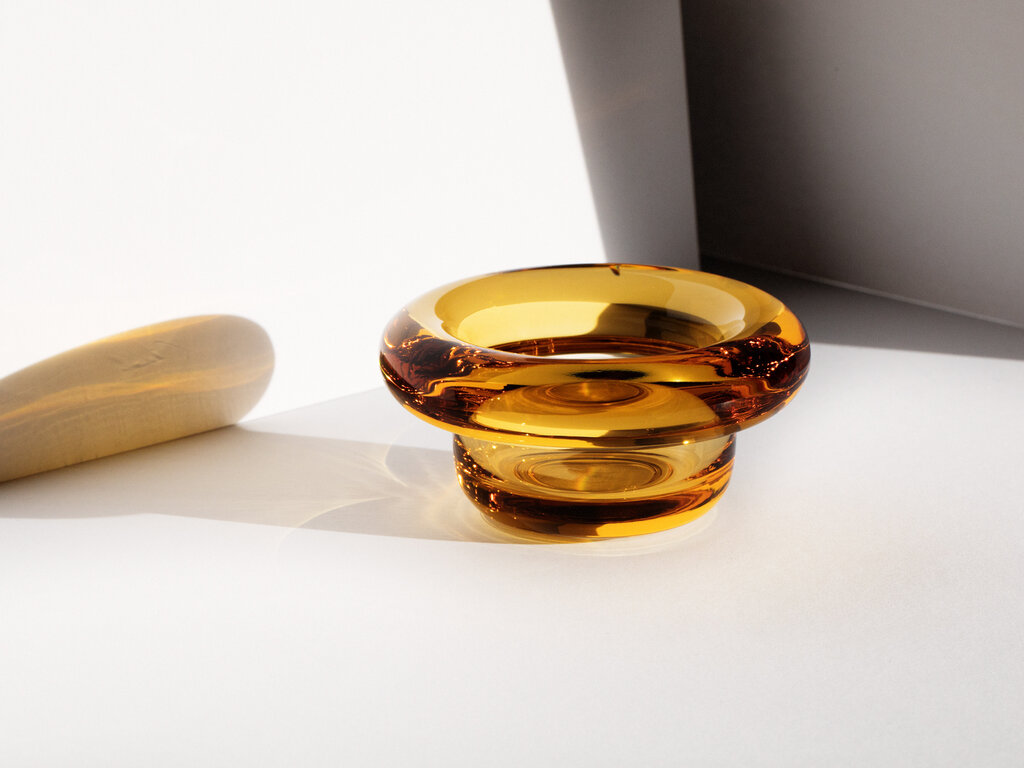 Nedre Foss Sirkel Tealight Holder (Amber)