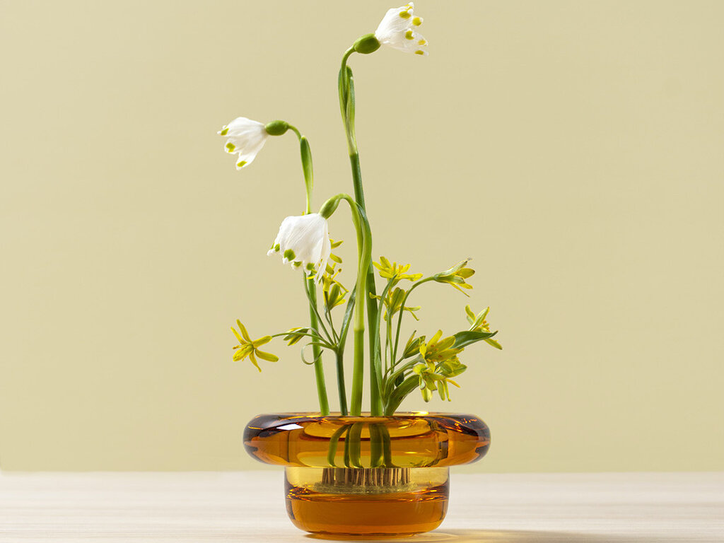 Nedre Foss Sirkel Tealight Holder (Amber)
