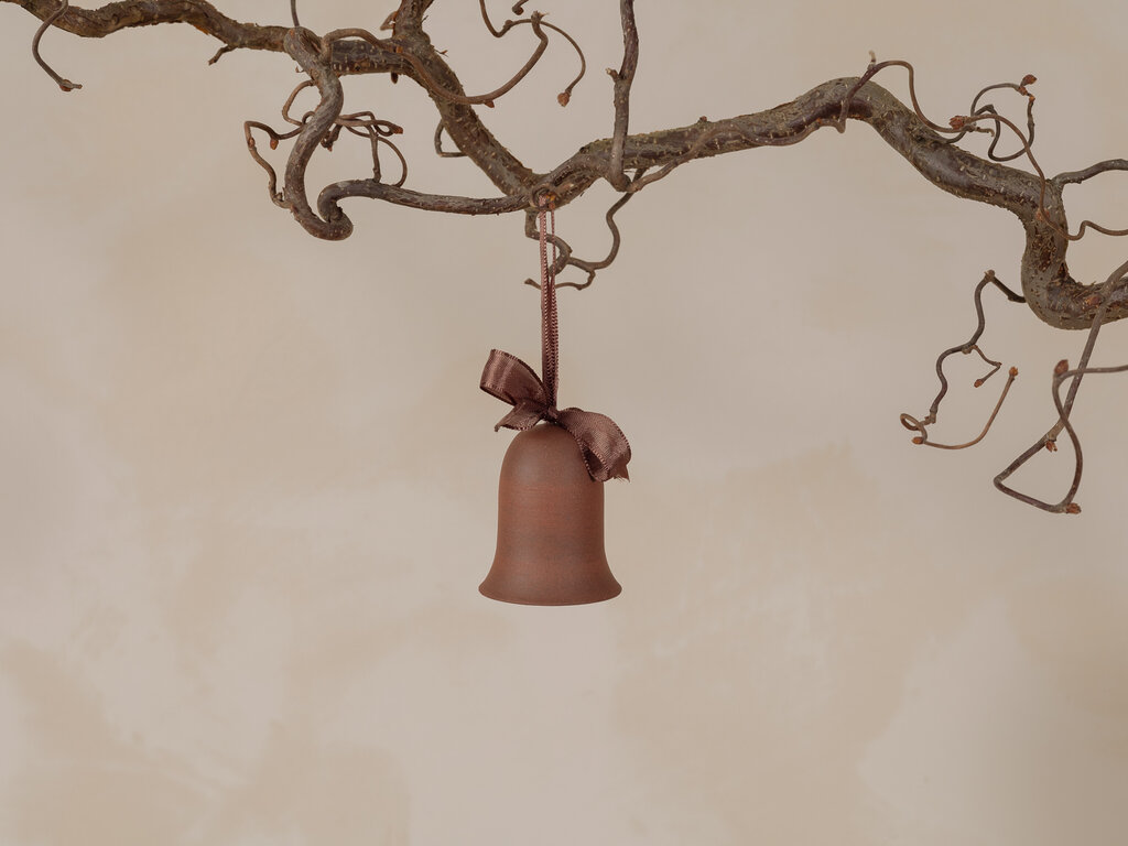 Carly Waito Bell Ornament, Burnished Red