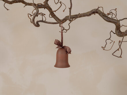 Carly Waito Bell Ornament, Burnished Red