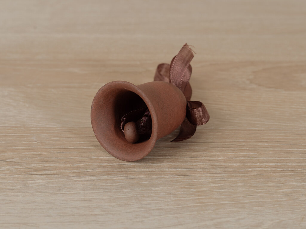 Carly Waito Bell Ornament, Burnished Red