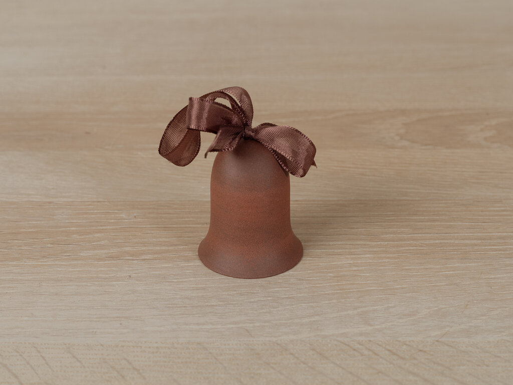 Carly Waito Bell Ornament, Burnished Red