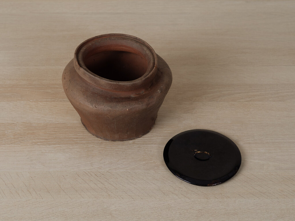 Antique Tokoname Fushiki Water Jar, Kamakura Period