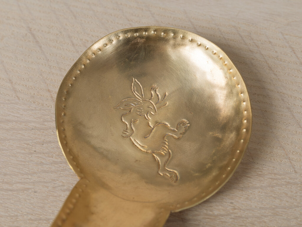 Mami Hasegawa Large Brass Spoon, Hare No. 1