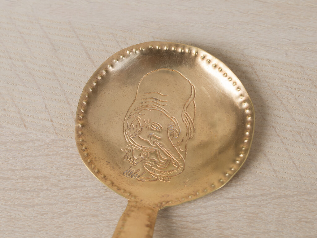 Mami Hasegawa Large Brass Spoon, Elephant