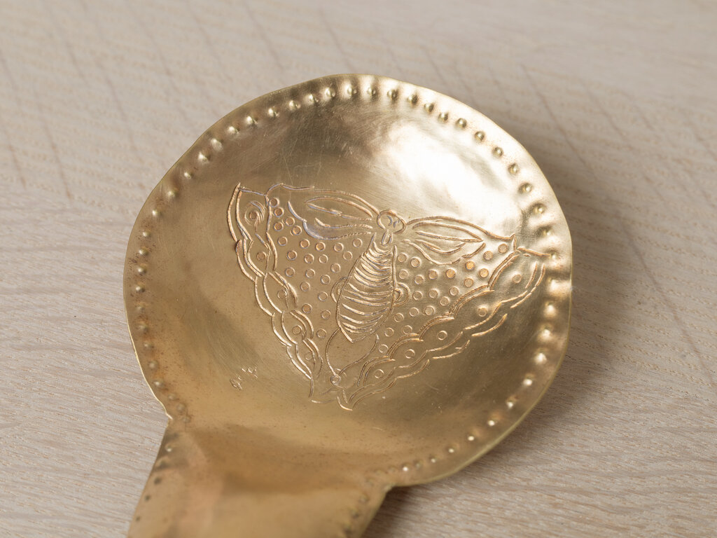 Mami Hasegawa Large Brass Spoon, Moth