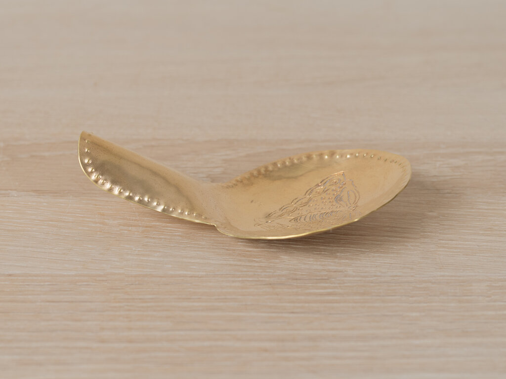 Mami Hasegawa Large Brass Spoon, Moth