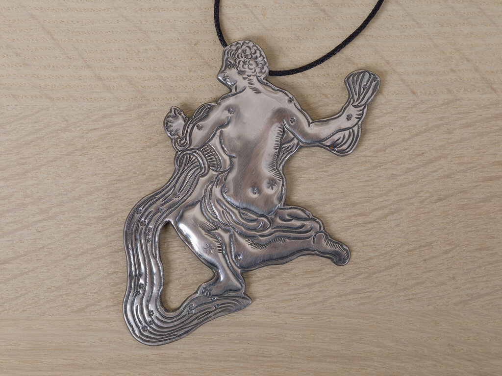 Mami Hasegawa Silver Pendant, Aquarius