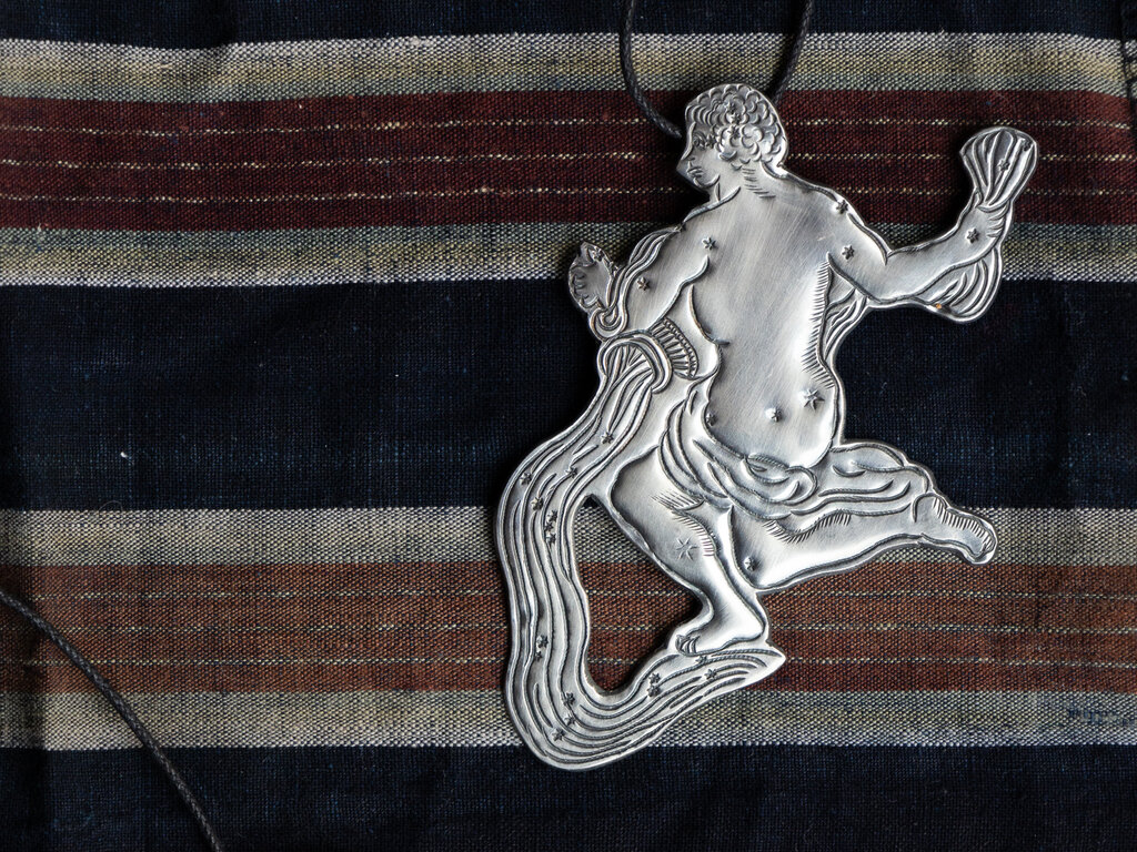 Mami Hasegawa Silver Pendant, Aquarius