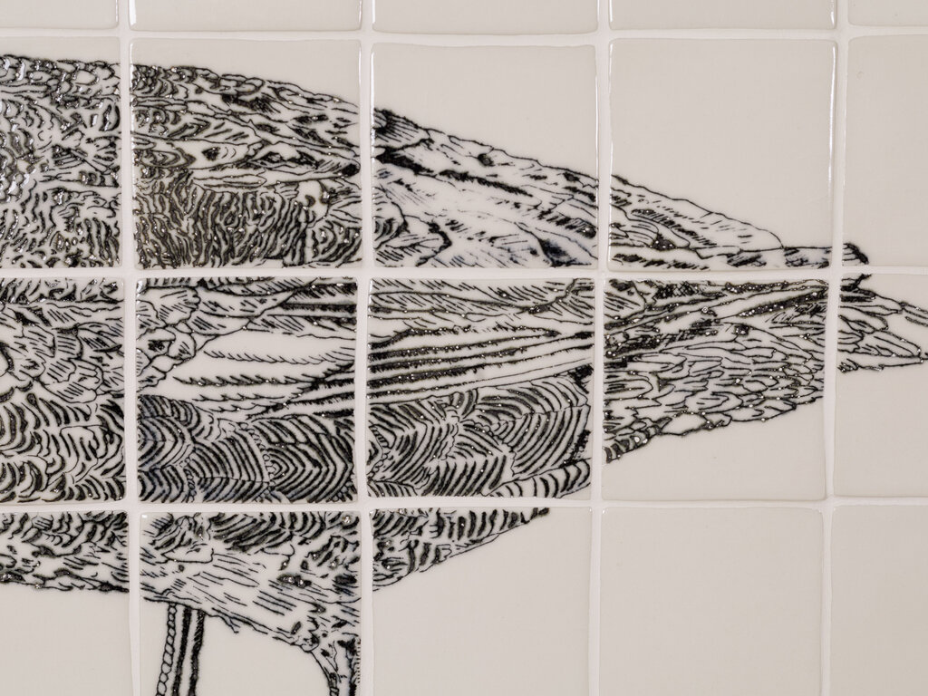 Renaud Sauvé Porcelain Tile with Large Duck