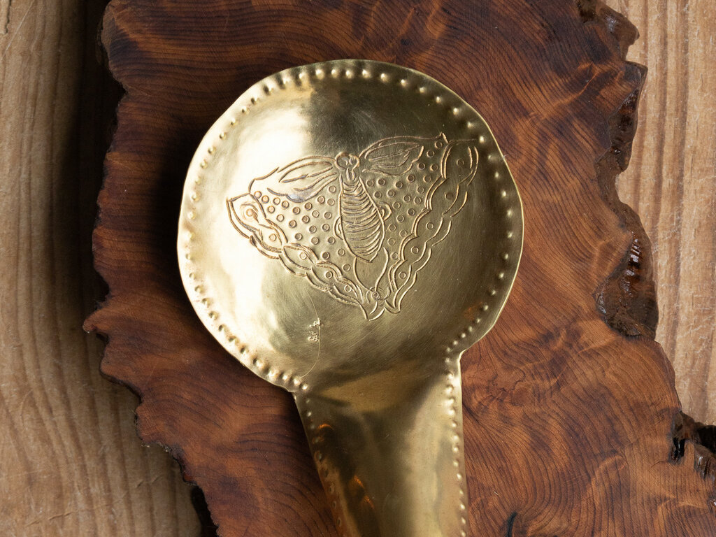 Mami Hasegawa Large Brass Spoon, Moth