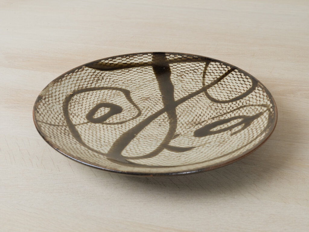 Inlaid Plate by Tatsuzo Shimaoka