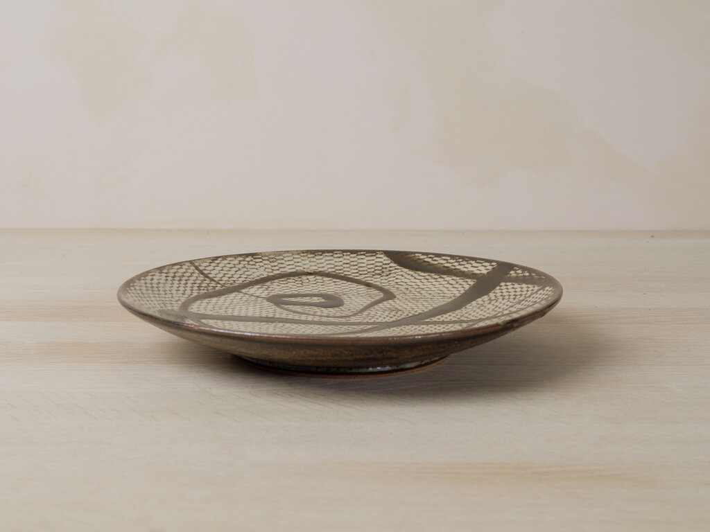 Inlaid Plate by Tatsuzo Shimaoka