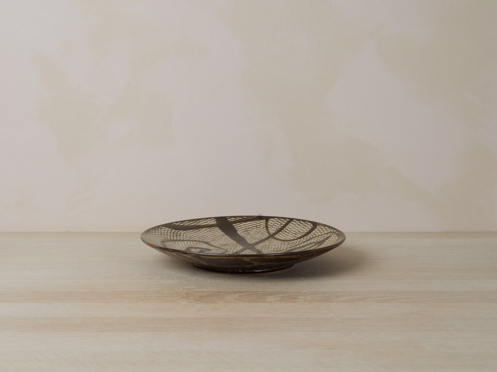 Inlaid Plate by Tatsuzo Shimaoka
