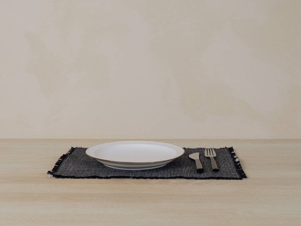 Mourne Textiles Mourne Check Placemats (Slate, Set of 4)