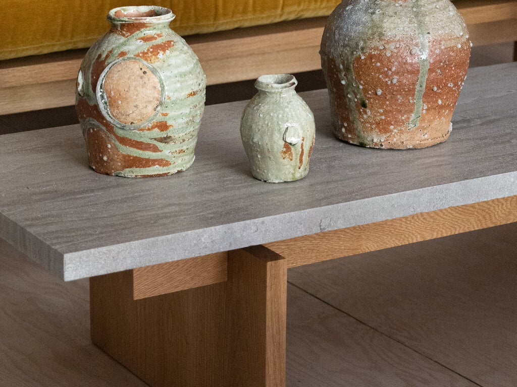 Thom Fougere for Mjölk Mjölk Stone Coffee Table (White Oak)