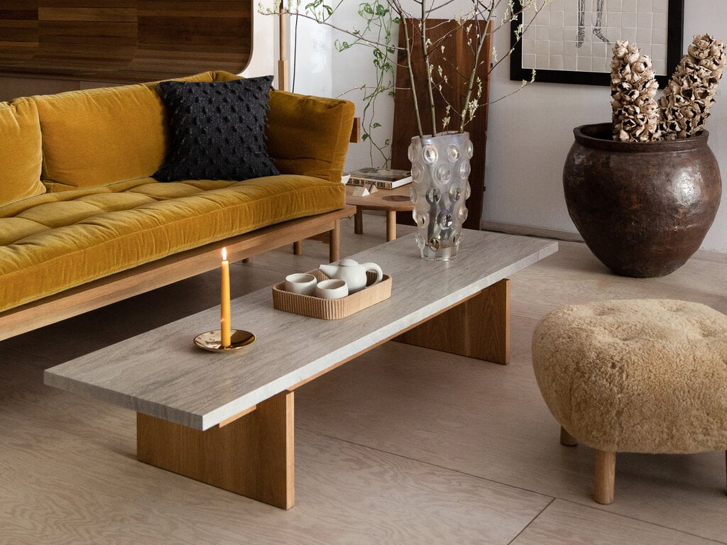 Thom Fougere for Mjölk Mjölk Stone Coffee Table (White Oak)