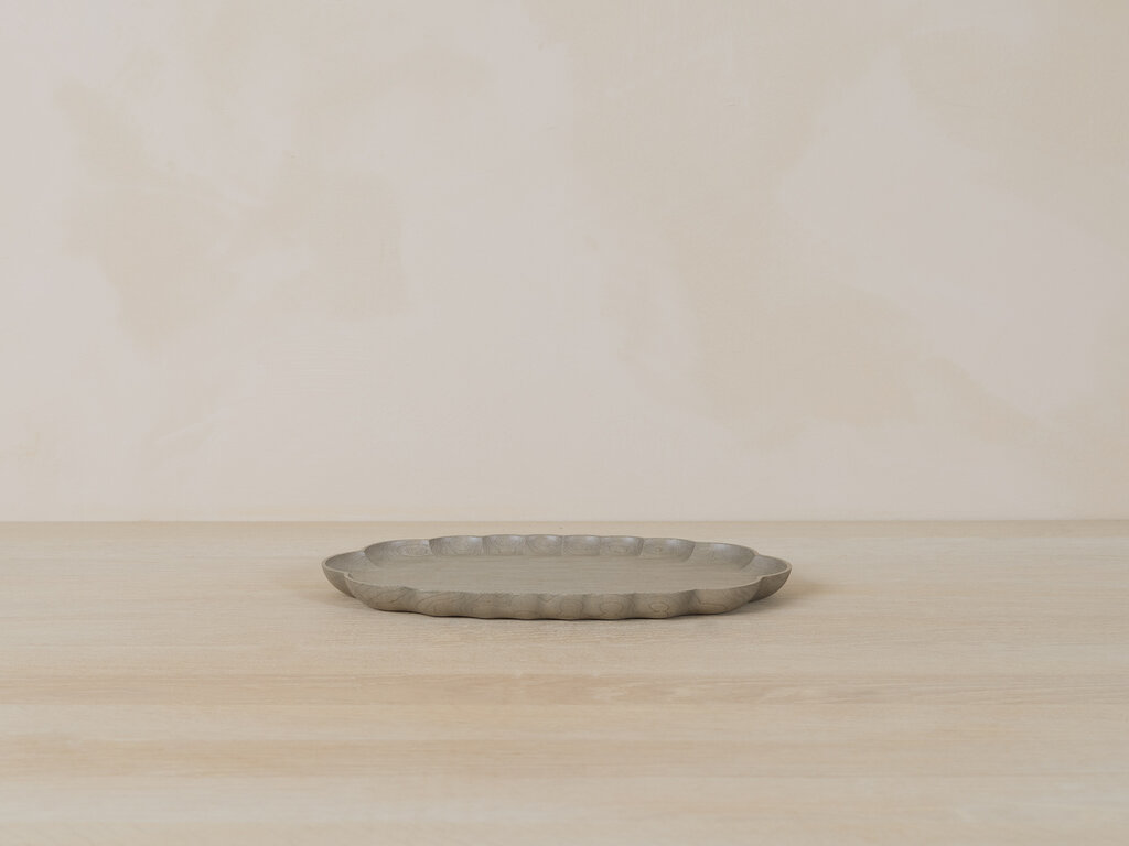 Masashi Ifuji Rinka Oval Plate (Grey)