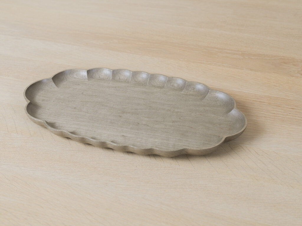 Masashi Ifuji Rinka Oval Plate (Grey)