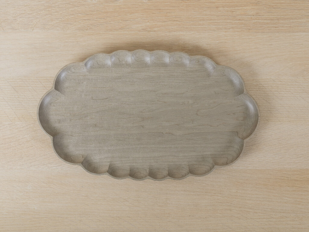 Masashi Ifuji Rinka Oval Plate (Grey)