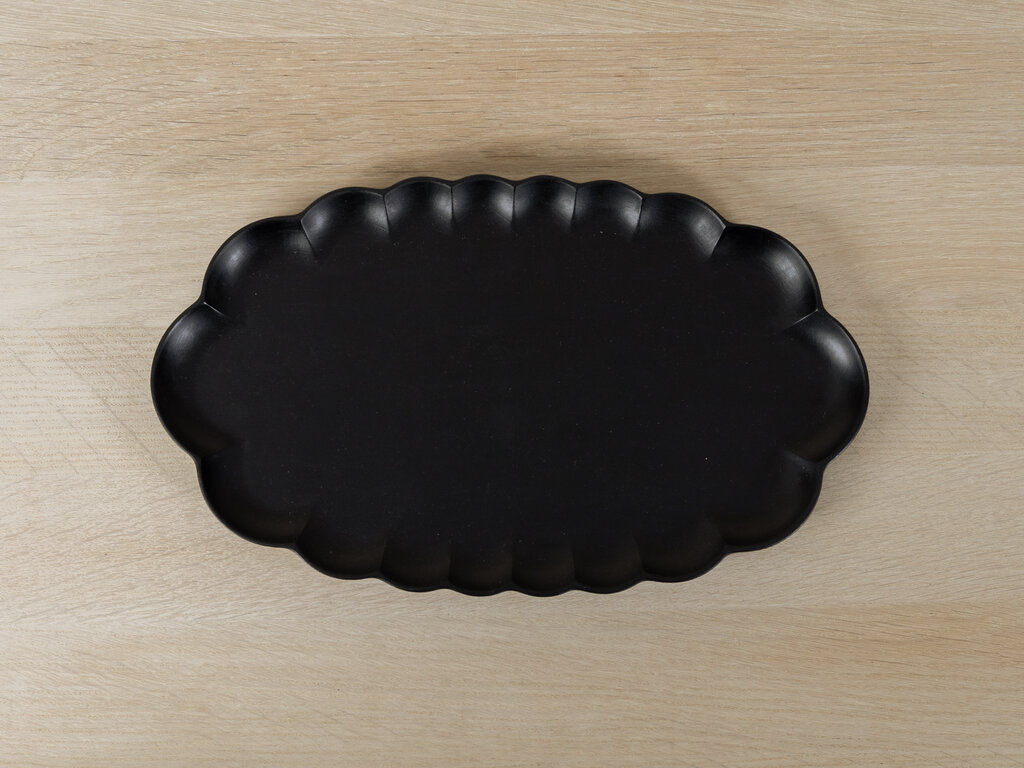 Masashi Ifuji Rinka Oval Plate (Black)