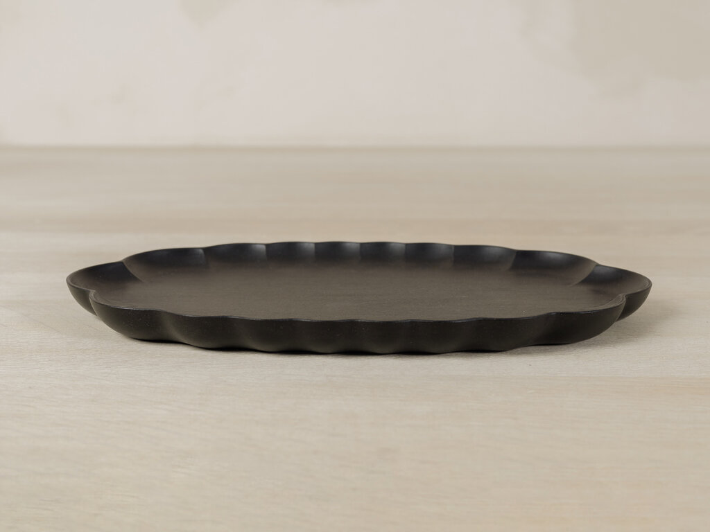 Masashi Ifuji Rinka Oval Plate (Black)