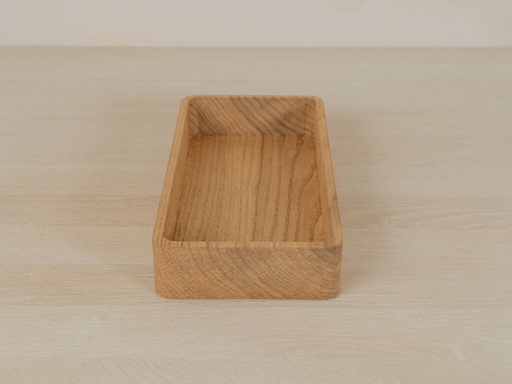 Tomii Takashi "We Are Atoms" Chestnut Carved Tray