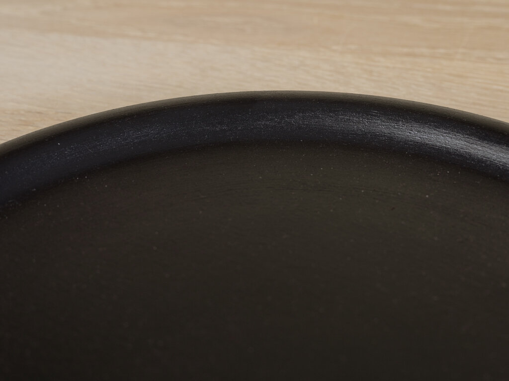 Takashi Tomii Round Black Urushi Sake Tray