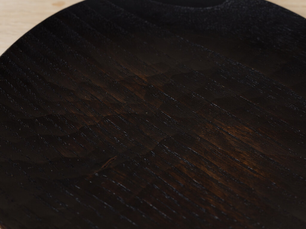 Takashi Tomii, dark brown chestnut plate - 22-185-185