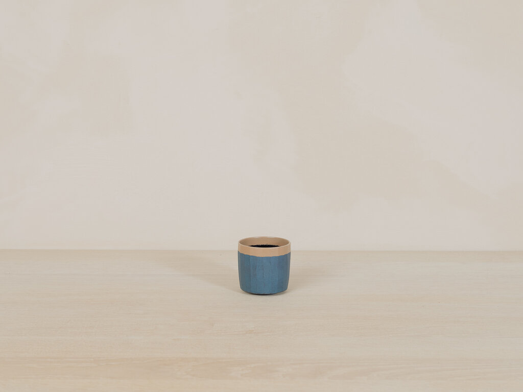 Takashi Tomii, blue sake cup