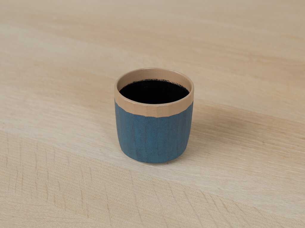 Takashi Tomii, blue sake cup