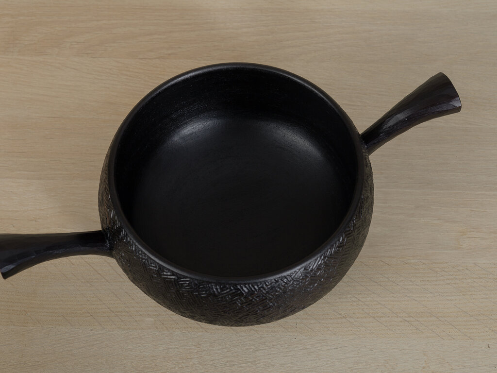Takashi Tomii, We Are Atoms - BOWL double handles Japanese cedar black urushi