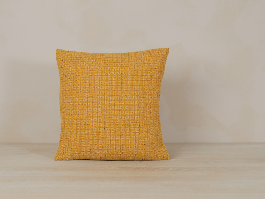 Mourne Textiles Cloughmore Tweed Cushion, Yellow