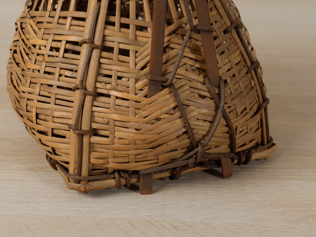 Antique Woven Bamboo Basket