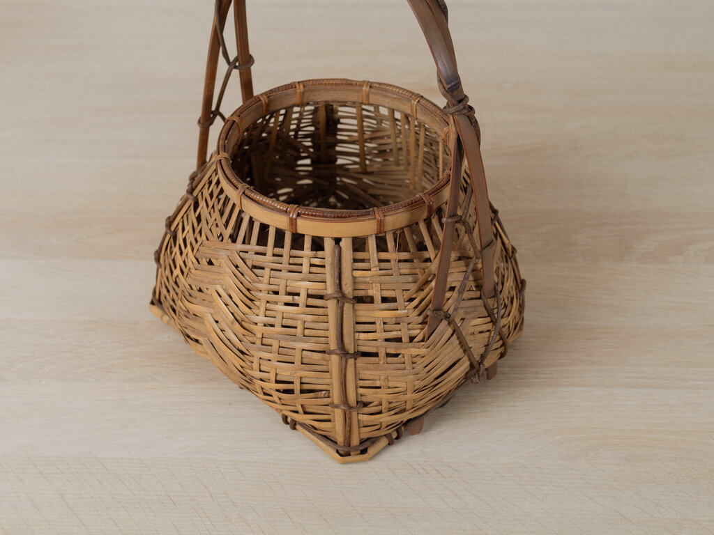 Antique Woven Bamboo Basket