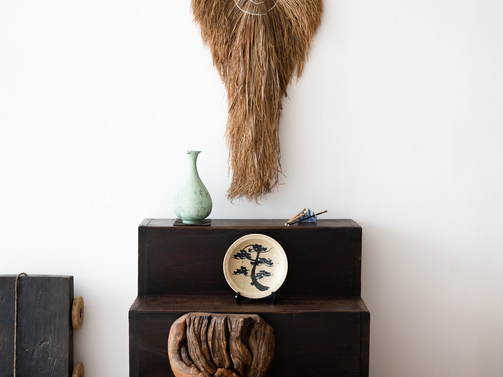 Antique Burl Slab Display