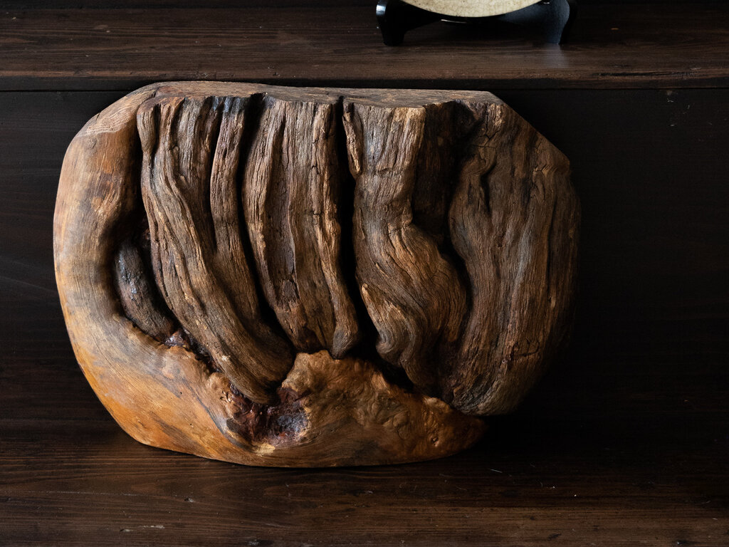 Antique Burl Slab Display