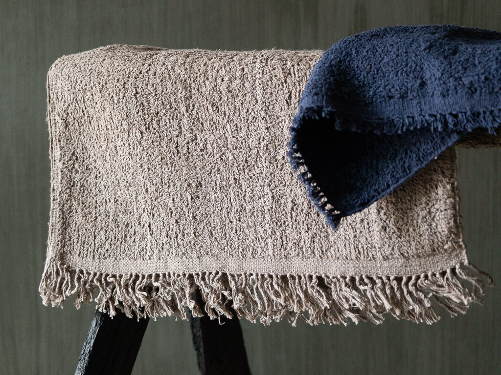 Jurgen Lehl Handwoven Pile Face Towel (Brown)