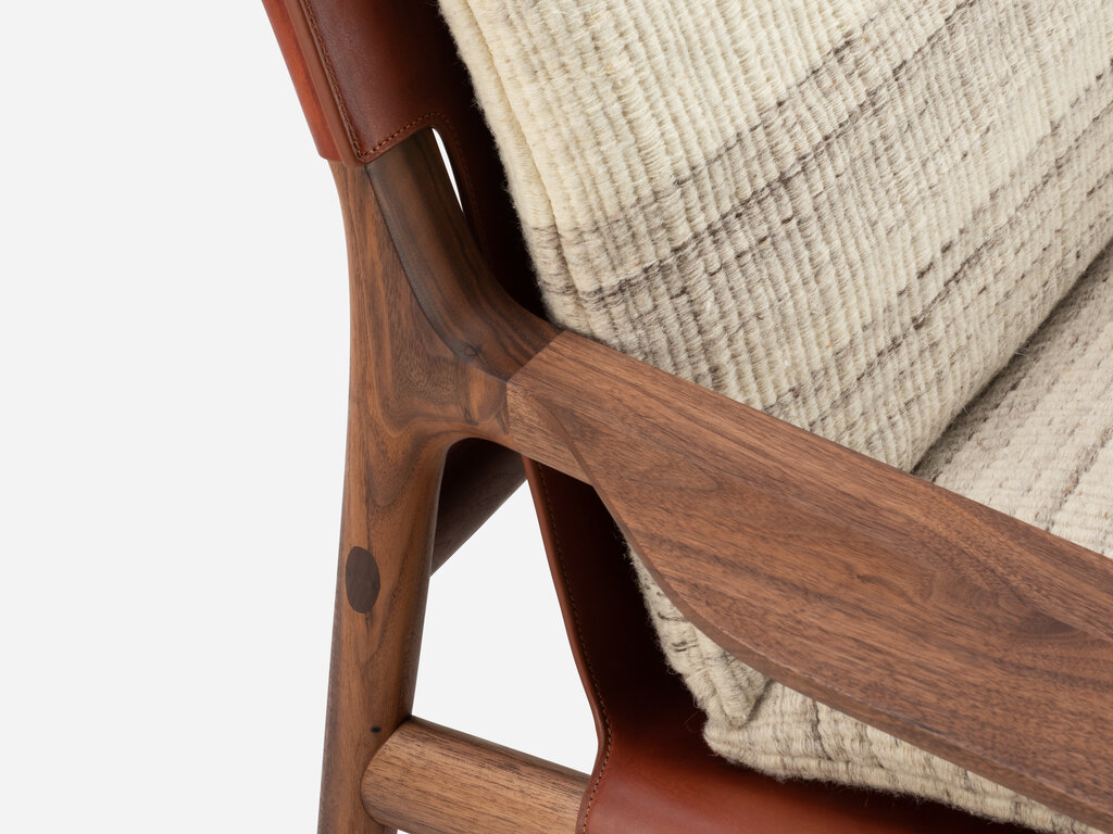 Luca Nichetto for De La Espada Sela Lounge Chair (Narrow Arms) with Manta Lido Upholstery