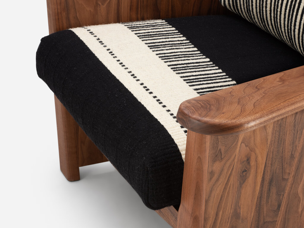 De La Espada Twenty-Five Bergere Chair with Manta Lido Upholstery