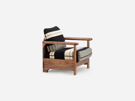 De La Espada Twenty-Five Lounge Armchair with Manta Lido Upholstery