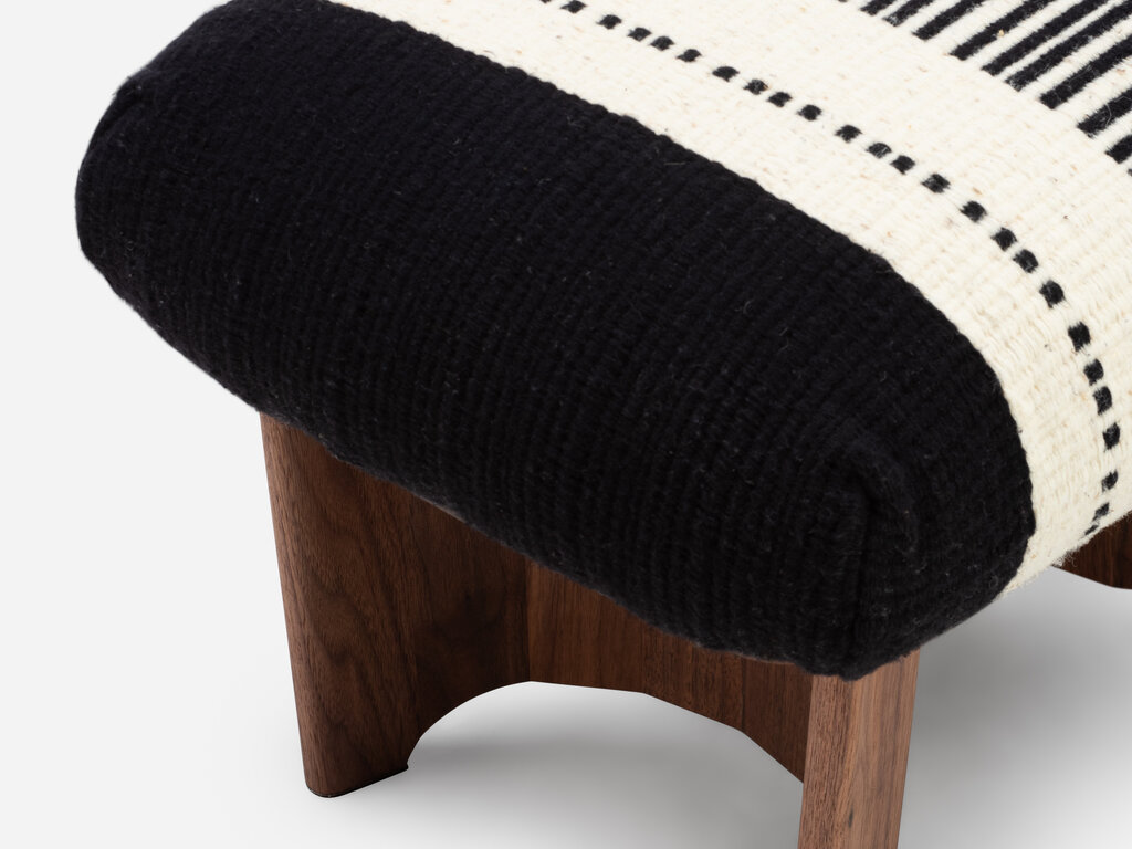 De La Espada Twenty-Five Ottoman with Manta Lido Upholstery