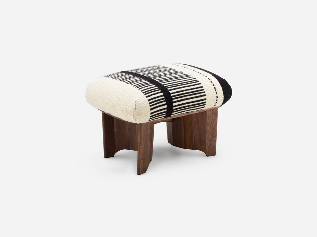 De La Espada Twenty-Five Ottoman with Manta Lido Upholstery