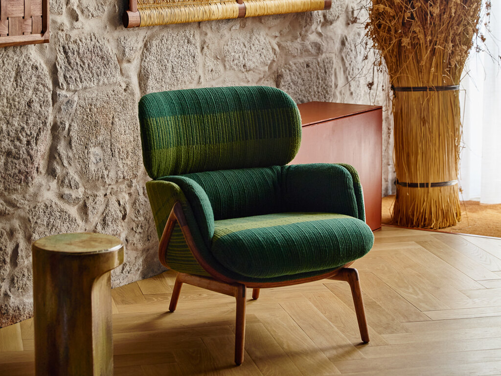 Luca Nichetto for De La Espada Elysia Lounge Chair with Manta Lido Upholstery