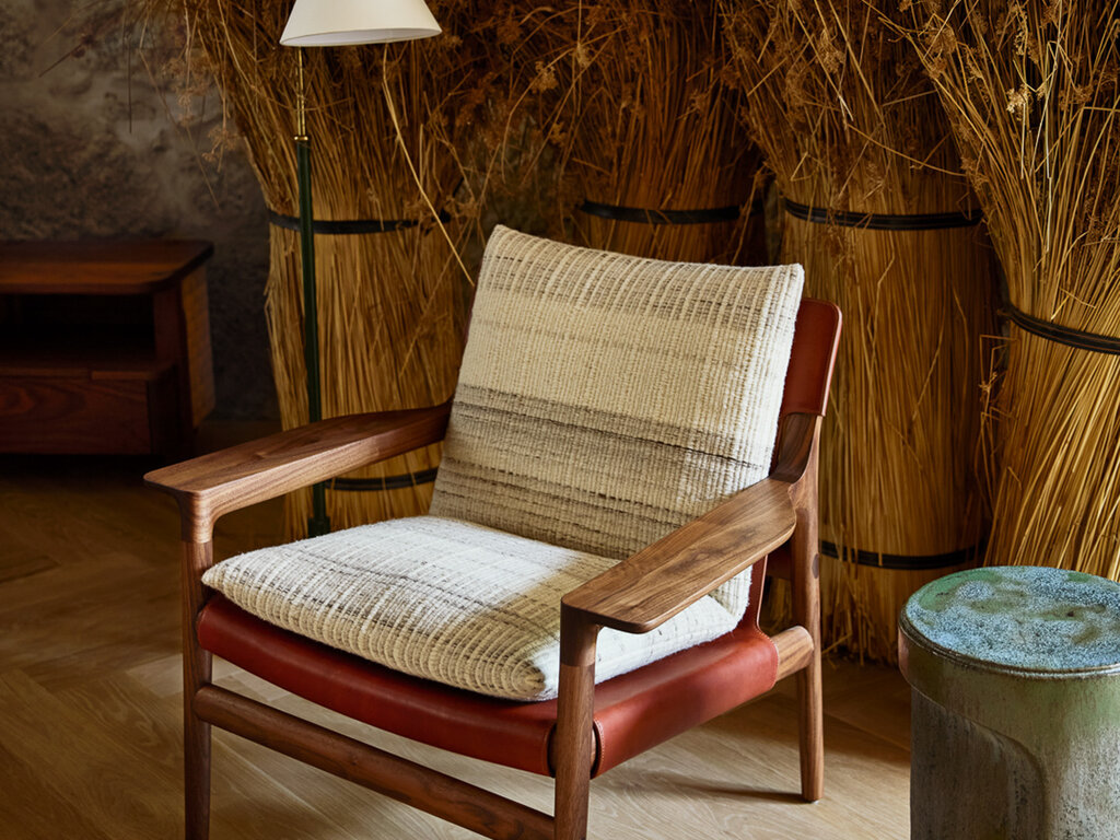 Luca Nichetto for De La Espada Sela Lounge Chair (Narrow Arms) with Manta Lido Upholstery